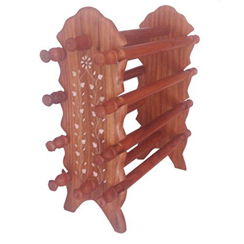 Desi Karigar Sheesham Wooden Bangle Stand (Brown, 8 Rod)