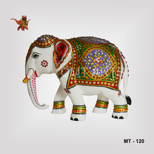 Metal Meenakari Elephant Dimension(L*W*H): 8" Inch (In)