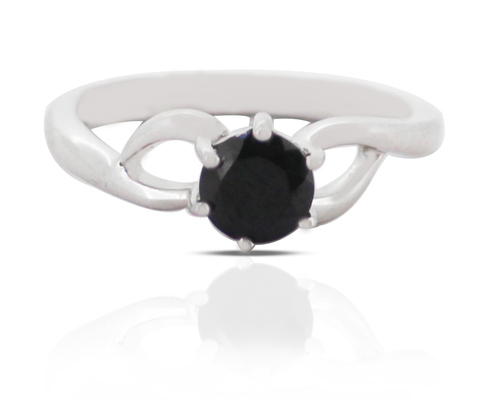 Sterling Silver 92.50% Onyx Ring - Size 7, Unisex Gemstone Jewelry for Engagement, Anniversary, and Gifts