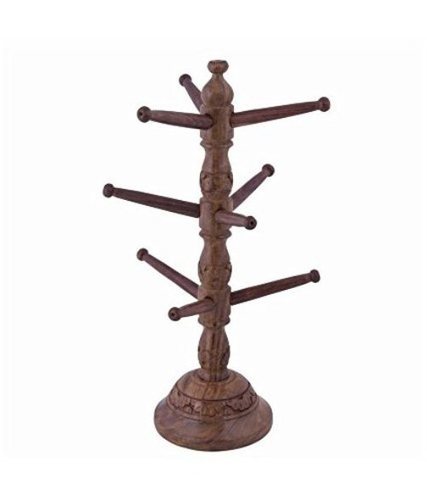 Desi Karigar Wooden Bangle Stand/Antique Look Wooden Bangle Holder-Ubi 