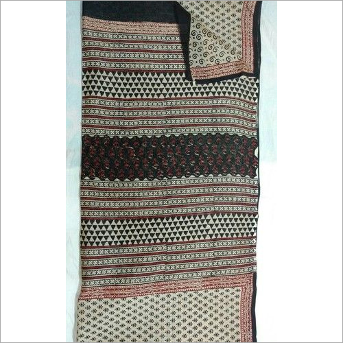 Bagru Print Chanderi Silk Saree - Cotton Blend, Hand-Printed Design, Alluring Colors, Soft Fabric, Shrink Resistant, Perfect for Summer Wear