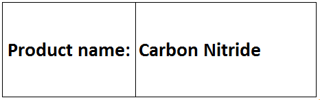 Carbon Nitride - Carbon Nitrogen 10-100nm 2.7eV Band Gap | High Strength Thermal Stability Photocatalytic Activity