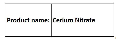 Cerium Nitrate