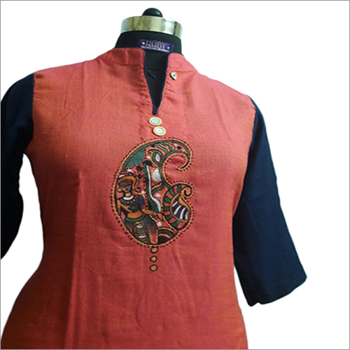 Linen Handpainted Kurti