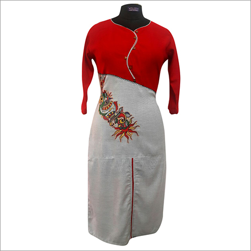 Handpainted Linen Kurti1