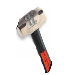 Sledge Hammer - 100% Non-Sparking Brass Head, Knurled Aluminum Handle for Non-Slip Grip, Non-Marring Design