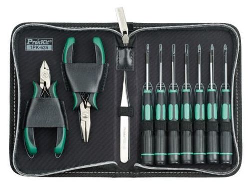 Hand Tool Kit - Durable Alloy Material | Includes Plier, Line Tester, Two-in-One Screwdriver, Wire Stripper & Handy Tool Kit Pouch