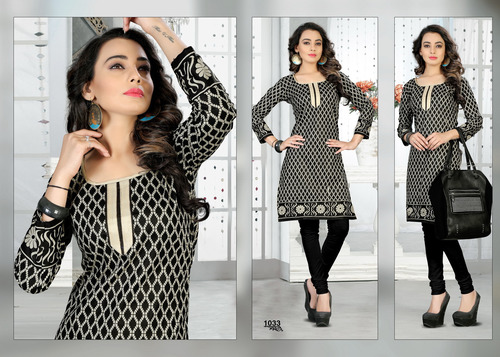 Black Cotton Kurti Suppliers
