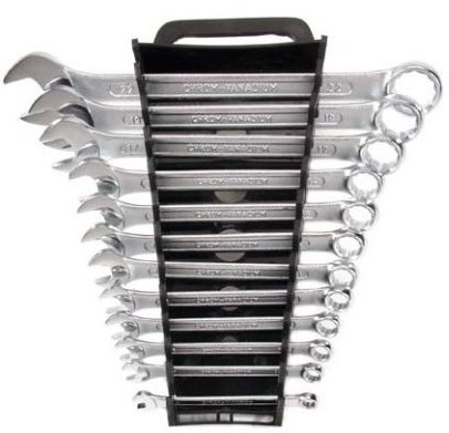 Spanner Set - Combination One Side Open & Another Side Ring, 8 Pieces, Model No: AST-8, Lightweight Design at 120 gm