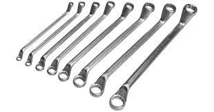 Ring Spanner Sets - Drop Forged Chrome-Vanadium Steel 8 Pieces 6X7 to 20X22 Sizes | Thin Walled Design for Confined Spaces Comfortable Grip