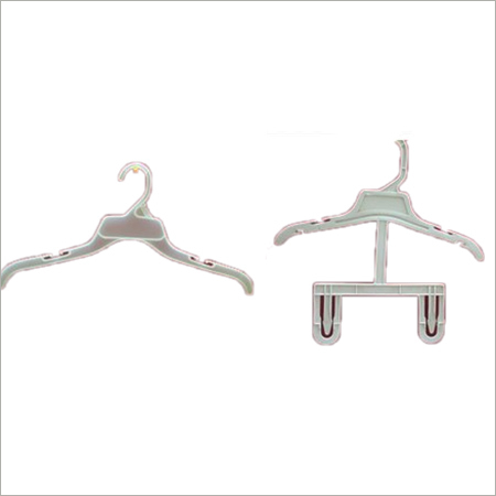 Twin Hanger - Plastic 16.5 Inches White | Lightweight Durable Non-Slip Design Space Saving Clothes Protection