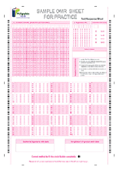 Answer Booklet Omr sheet