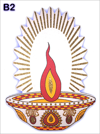 Fancy Function Thermocol Diyas - Color: Multi-Color/Decorated