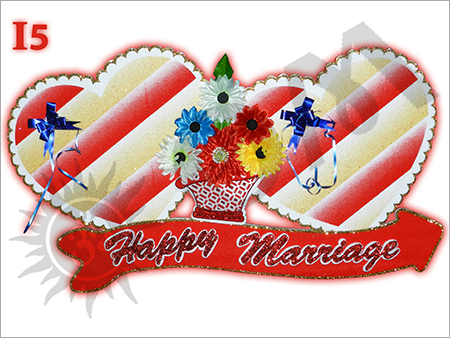 Happy Marriage Thermocol Decorative Items