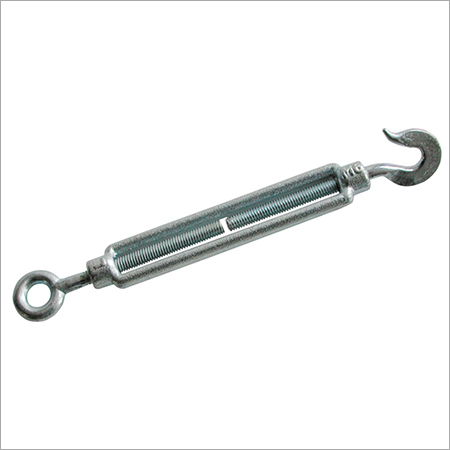 Turn Buckle 25 - Steel, Adjustable Length, Galvanized Finish | Adjustable Tension, Corrosion Resistant, Hook & Eye Ends