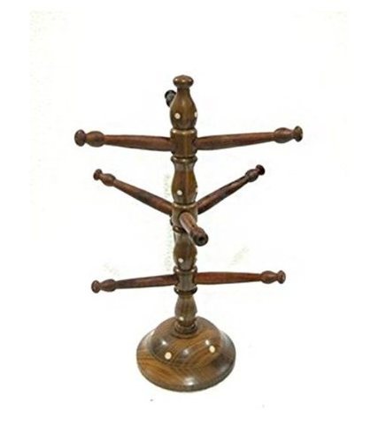 Desi Karigar Mug Stand Cup Table Coffee Bangle Wooden Gift Item Home Kitchen Holder Office