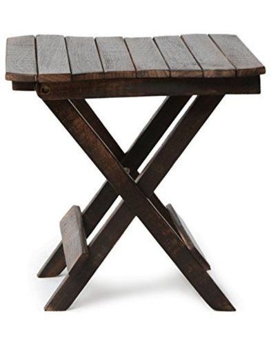 Desi Karigar Wooden Beautiful Design Folding Table For Living Room Size(lxbxh-12x12x12) Inch