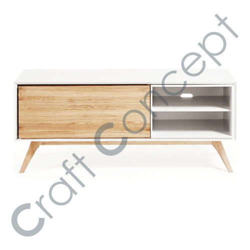 WHITE WOODEN TV STAND
