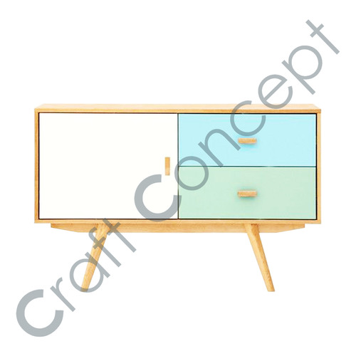 3 Multicolour Drawer Wooden Tv Cabinet No Assembly Required