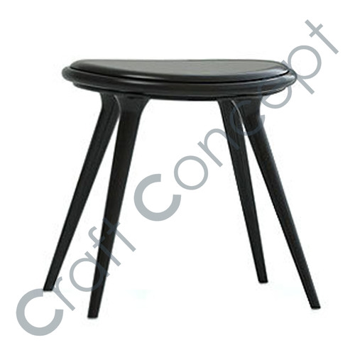 Wooden & Leather Stool No Assembly Required