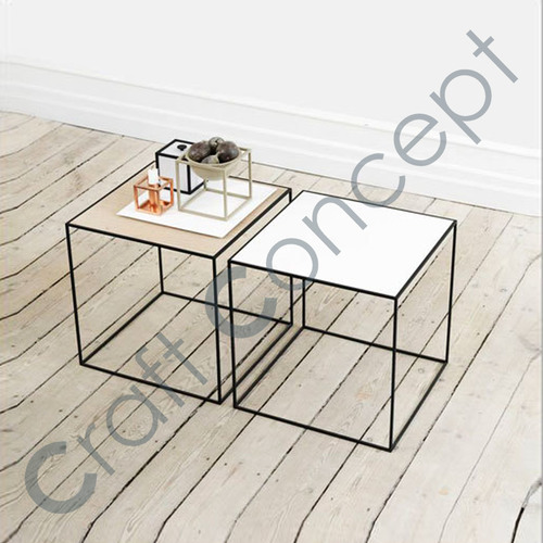 Iron Coffee Table With Marble Top No Assembly Required