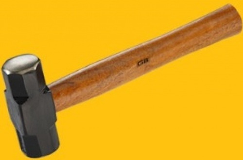 Sledge Hammer - Carbon Steel, Powder Coated | Drop Forged, Anti-Termite Treated, Wooden Handle, Hardened & Tempered Heads