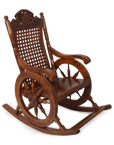 Desi Karigar Grandpa Rocking Chair (Brown, 43 X 24 X 37 Inch)