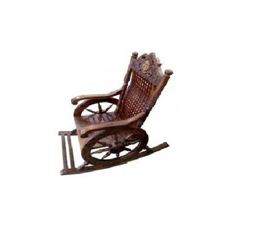 Desi Karigar Hand Carved Rocking Chair Sheesham Wood