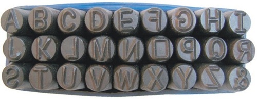 Letter Set - Hardened Steel 27 Pcs, 4 mm Size, Matte Black Coated | Duly Tempered for Enhanced Accuracy & Depth on Surfaces