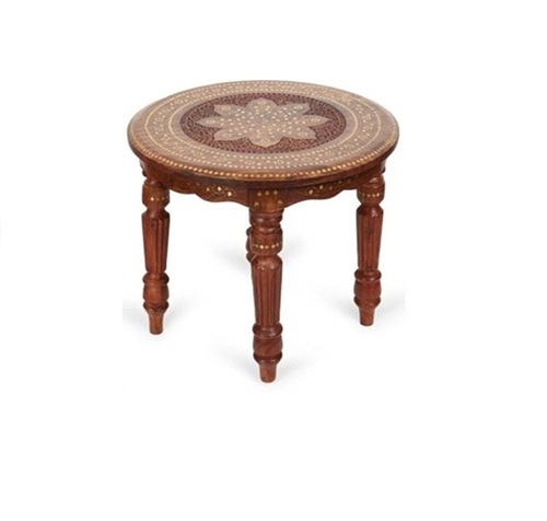 Desi Karigar Sheesham Wood Foldable Coffee Table Solid Wood 16x16x14 LxBxH