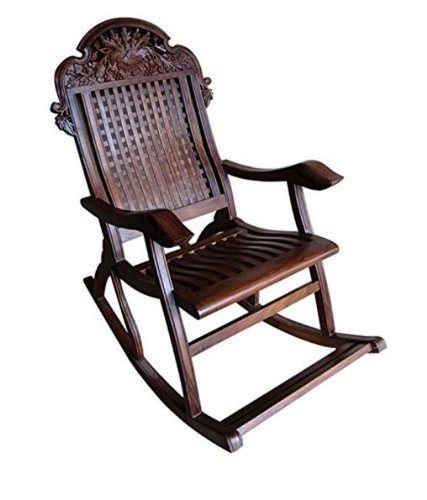 Desi Karigar Sheesham Wood Rocking Chair Chariot