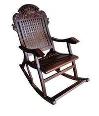Desi Karigar Sheesham Wood Rocking Chair Chariot