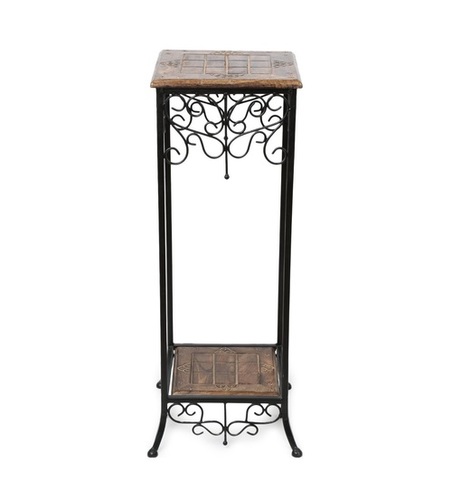 Desi Karigar Wrought Iron cum End table Size(LxBxH-11x11x31) Inch