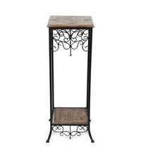 Desi Karigar Wrought Iron cum End table Size(LxBxH-11x11x31) Inch