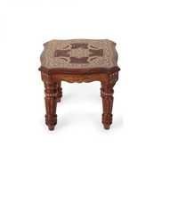 Desi Karigar Sheesham Wood Brass Inlay Solid Wood Foldable Coffee Table 21x21x18 LxBxH Inches