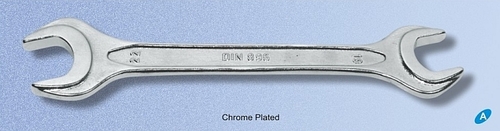 Double Ended Open Jaw Spanner Set - 12 Pcs, 6x7 to 30x32 mm, Chrome Plated with Phosphated and Yellow Chromate Finish