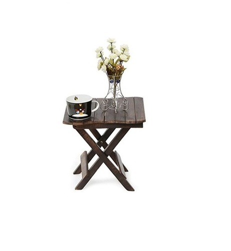 Desi Karigar Wooden Beautiful Design Folding Table For Living Room Size(LxBxH-12x12x12) Inch