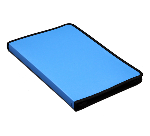 Display File - 40 Pockets (Zipper Closure) - Polypropylene, F/C Size, Blue, Durable Clear Pockets