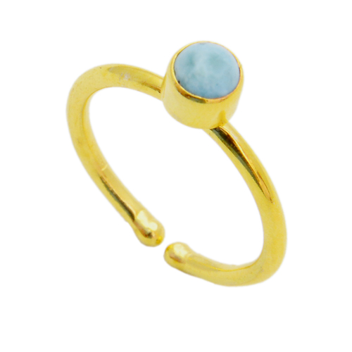 Sterling Silver Larimar Ring