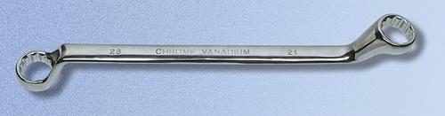 Ring Spanners - Chrome Vanadium Steel 7/16X9/16 inches | Hardened, Tempered, Chrome Plated with Mirror Polished Finish, Shallow Offset