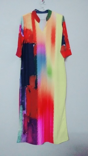 Digital Print Kurti - Rayon, Sizes M/L/XL, Sunshine Color | Washable, 3-4th Sleeve, Classic Style, Casual & Ethnic Wear