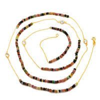 Gemstone Gold Plated Beads Necklace