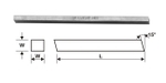 Square Bevelled Toolbit Blank - M2 HSS, Sizes 9/16x6, 5/8x6, 9/16x8, 3/4x5 | Wear Resistance, 62-65 HRC, Lathe Work