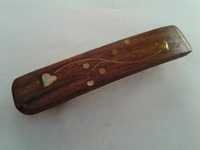 Desi Karigar Brown Hair Clip With Brass Inlay Work ( Brown )