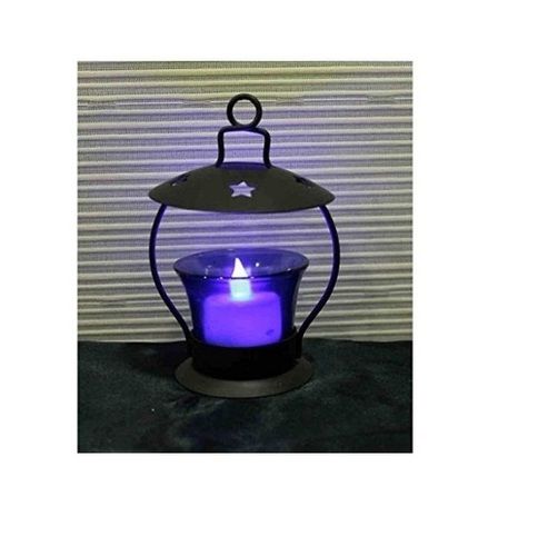 Desi Karigar Iron & Glass Tea Light Holder