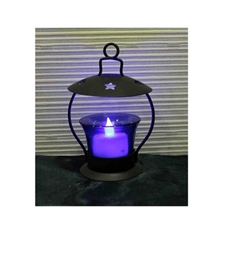 Desi Karigar  Iron & Glass Tea light Holder