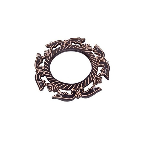 Desi Karigar Wooden Antique Key Holder With Mirror Size(LxBxH-24x1x24) Cm