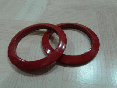 Desi Karigar Wooden Bangles - Red ( Red, 2.5 Inch )