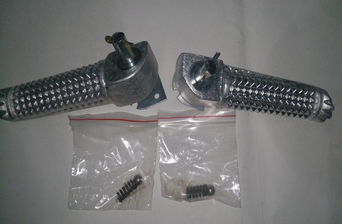 Rear Left Footrest Assembly - Aluminium | Fully Adjustable Positioning, Knurled Foot Pegs for No-Slip Grip, Smooth Folding Mechanism, Minor Scuffs