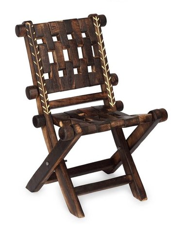 Desi Karigar Vintgae Low Height Wooden Rope Lounge Chair By DESI KARIGAR